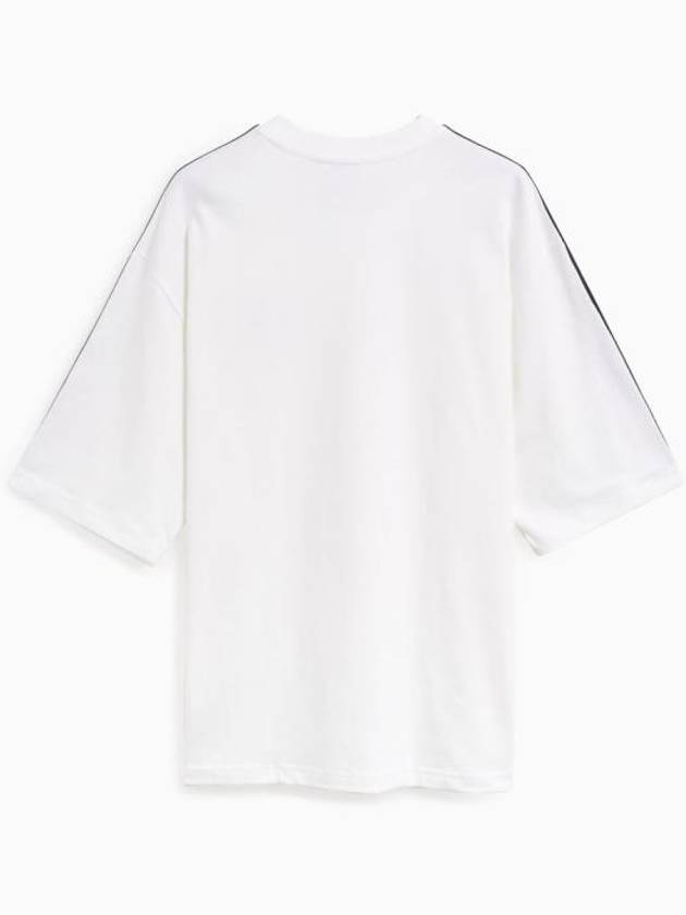 Oversized 3 Stripe Short Sleeve T-Shirt White - ADIDAS - BALAAN 4