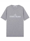 Stitches Two Embroidery Short Sleeve T-Shirt Melange Grey - STONE ISLAND - BALAAN 2