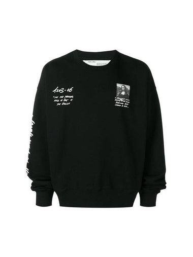 Mona Lisa Printing Logo Sweatshirt Black - OFF WHITE - BALAAN 1