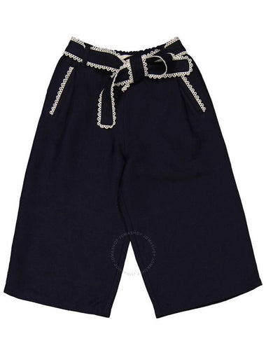 Chloe Girls Navy Lace-Trim Wide Leg Trousers, Size 14 - CHLOE - BALAAN 1