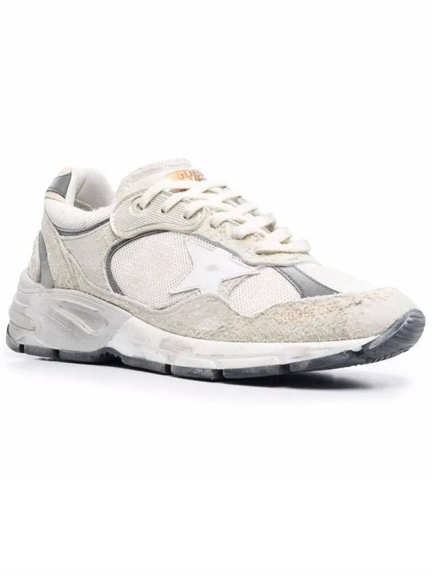 Mesh and Suede Leather Dad-Star Sneakers White Beige - GOLDEN GOOSE - BALAAN 3