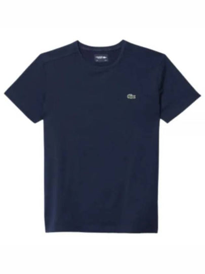 Men's Small Logo Sports Breathable Short Sleeve T-Shirt Navy - LACOSTE - BALAAN 2