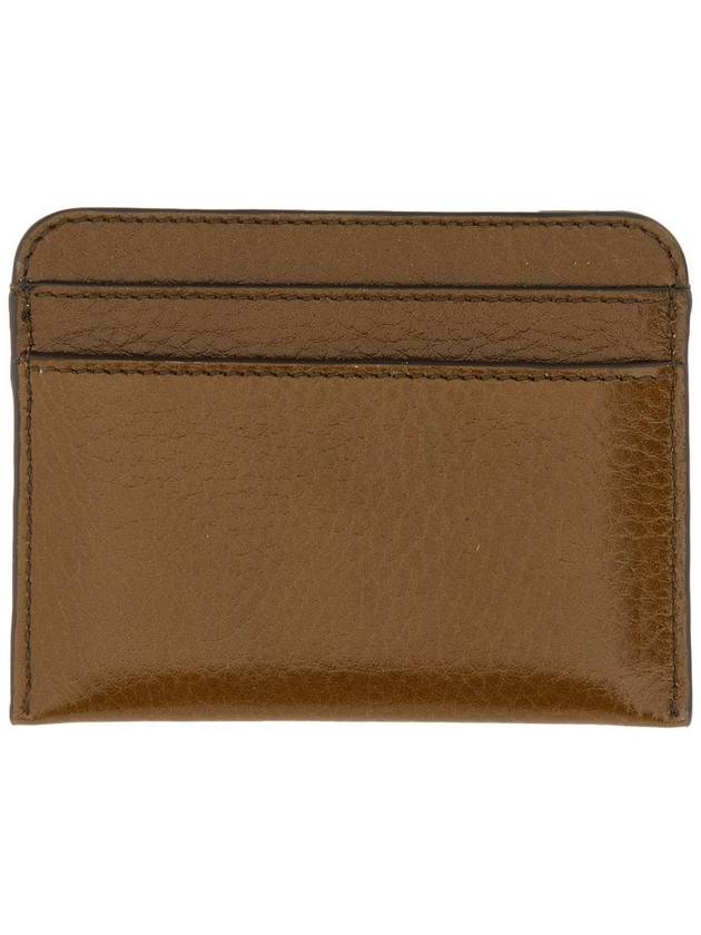 Logo Debossed Leather Card Wallet Brown - CHLOE - BALAAN 3