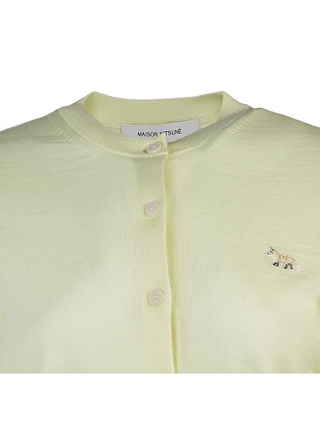 Baby Fox Patch Regular Cardigan Lemonade - MAISON KITSUNE - BALAAN 5