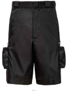 Re-Nylon Bermudas Shorts Black - PRADA - BALAAN 4