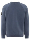 Logo Patch Crew Neck Sweatshirt Navy - STONE ISLAND - BALAAN 3