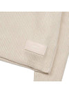 Logo Rib Turtleneck Ivory - AMI - BALAAN 7