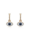 Evil Eye Hoop Earrings Blue Rose Gold - SWAROVSKI - BALAAN 2