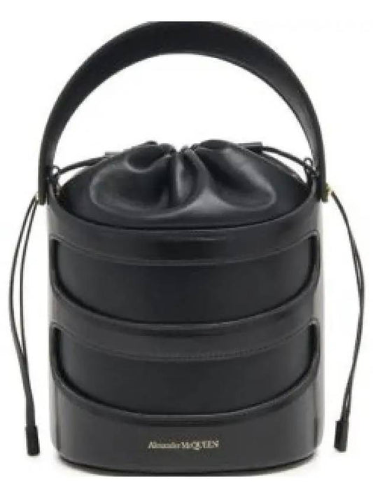 The Rise Leather Bucket Bag Black - ALEXANDER MCQUEEN - BALAAN 2