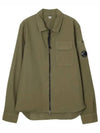 Gabardine Zipped Long Sleeve Shirt Khaki - CP COMPANY - BALAAN 2