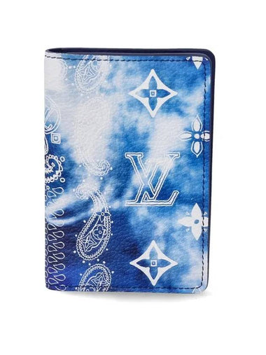 Monogram Bandana Pocket Organizer Card Wallet Blue - LOUIS VUITTON - BALAAN 1