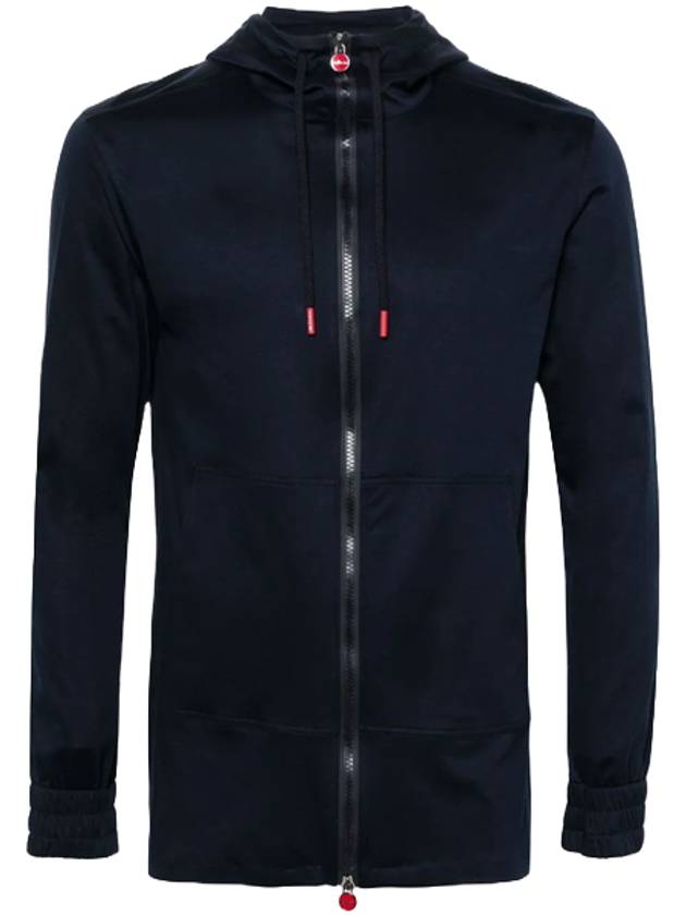 Men s Umbi Cotton Hooded Zip Up Navy - KITON - BALAAN 1