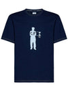 Indigo Jersey Short Sleeve T-Shirt Navy - CP COMPANY - BALAAN 2