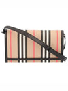 Hannah Striped Leather Flap Cross Bag Beige - BURBERRY - BALAAN 2