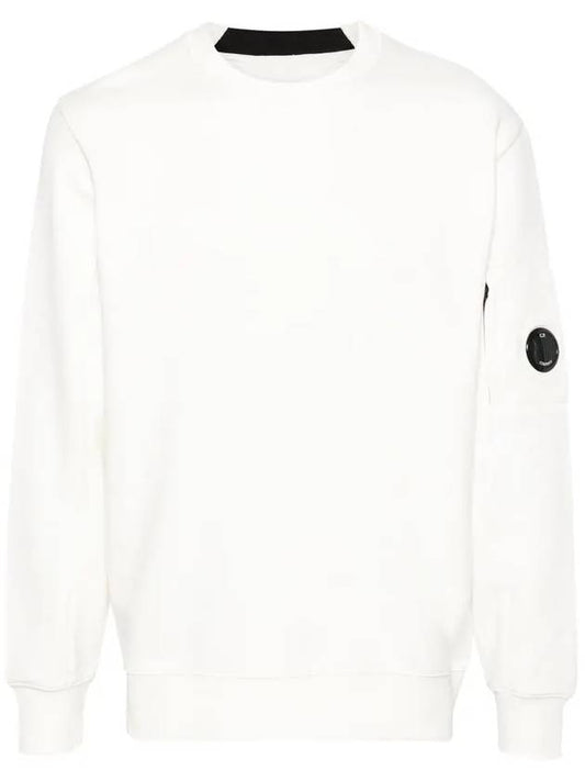 Diagonal Raised Fleece Sweatshirt White - CP COMPANY - BALAAN 2