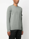 Logo Patch Crew Neck Wool Knit Top Grey - STONE ISLAND - BALAAN 4