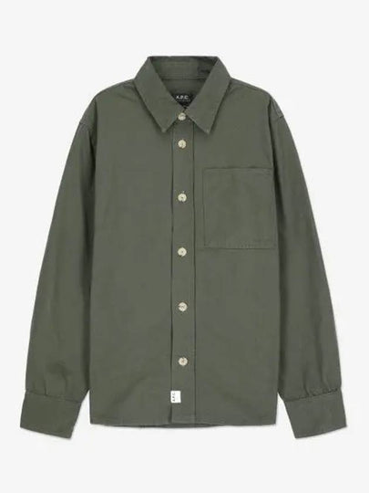 Graham Cavalier Canvas Long Sleeve Shirt Khaki - A.P.C. - BALAAN 2