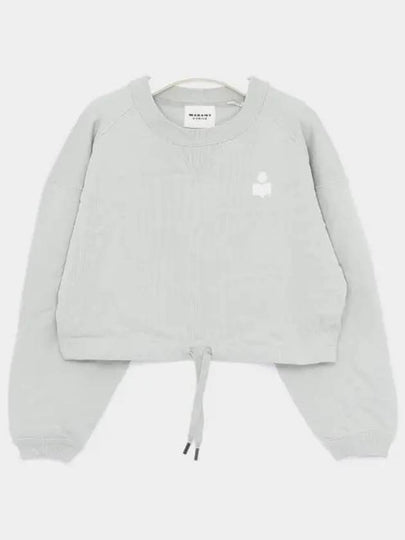 Margo Logo Crop Sweatshirt Light Blue - ISABEL MARANT - BALAAN 2