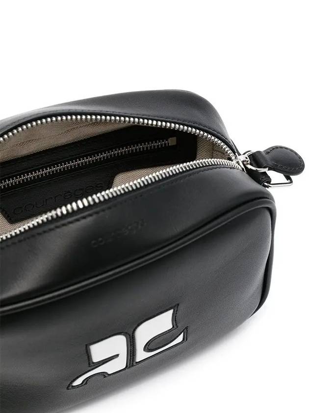 Reedition Camera Leather Cross Bag Black - COURREGES - BALAAN 4