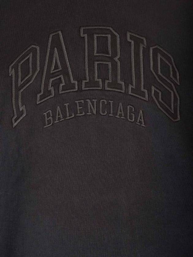 Cities Paris Regular Fit Sweatshirt Black - BALENCIAGA - BALAAN 4