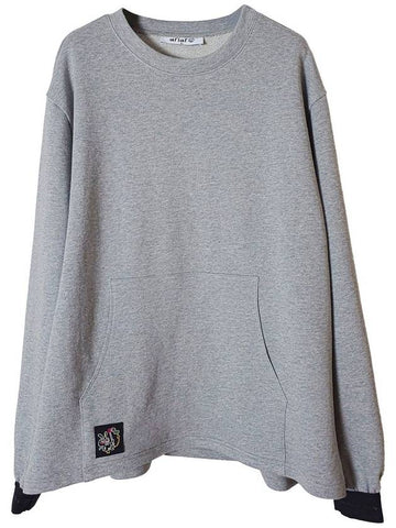 U SWEATSHIRT 006 GRAY USW00201 - AFLAF - BALAAN 1