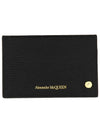 Logo Print Skull Card Wallet Black - ALEXANDER MCQUEEN - BALAAN 1