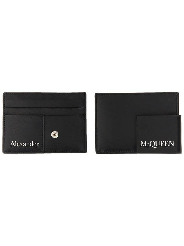 Logo Print Card Wallet Black - ALEXANDER MCQUEEN - BALAAN 3