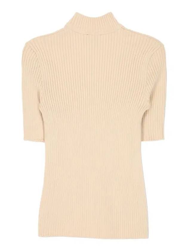 Reedition Knit Short Sleeve Turtle Neck Sand - COURREGES - BALAAN 5