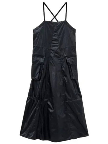 Parachute ripstop backless dress black - OUR LEGACY - BALAAN 1