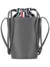 Women’s Gingham Pebble Grain Mini Bucket Bag Dark Grey - THOM BROWNE - BALAAN 3