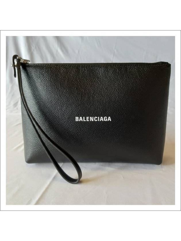 Logo Strap Cash Clutch Bag Black - BALENCIAGA - BALAAN 2