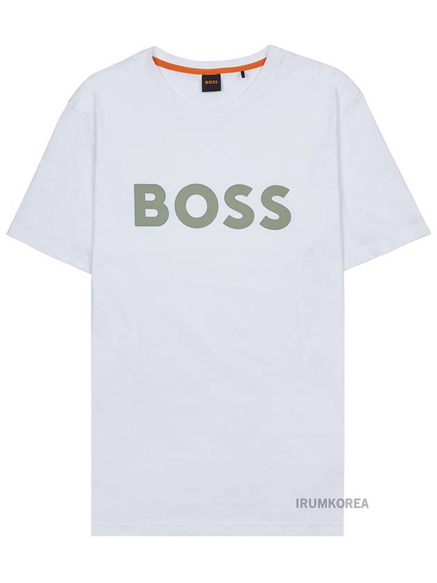 Logo Short Sleeve T-Shirt White - HUGO BOSS - BALAAN 11