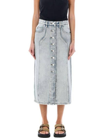 Midi Skirt JU0073FB B1H02E 30LU Free Light Blue - ISABEL MARANT - BALAAN 1