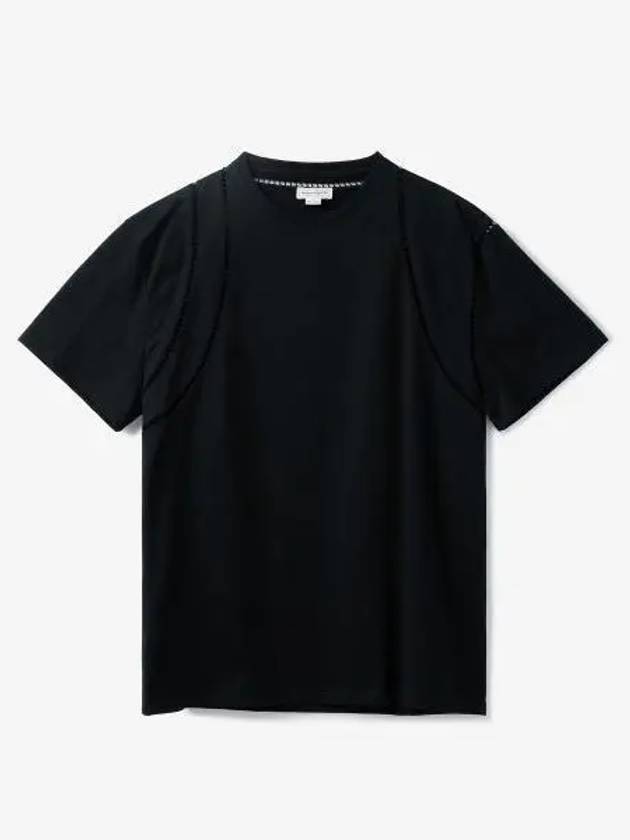 Crewneck Short Sleeve T-Shirt Black - ALEXANDER MCQUEEN - BALAAN 2