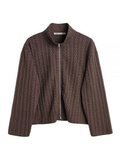 Shrunken Jacquard Cardigan Brown - OUR LEGACY - BALAAN 2