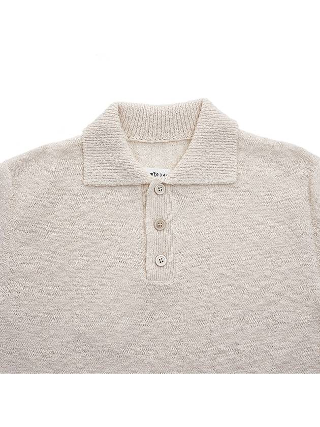 Nostalgic Boucle Knit Polo Shirt Off White - MAISON MARGIELA - BALAAN 4