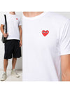 Play Red Heart Waffen Short Sleeve T-Shirt White P1 T108 2 - COMME DES GARCONS - BALAAN 2