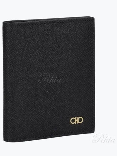 Gancini Credit Card Wallet Black - SALVATORE FERRAGAMO - BALAAN 2