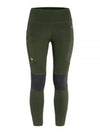 Women's Abisko Trekking Tights Pro Deep Forest Iron Grey - FJALL RAVEN - BALAAN 2