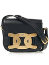 gold logo shoulder bag black - TOD'S - BALAAN.