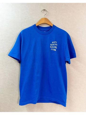 X Case Study Men's Blue Logo Short Sleeve T-Shirt E22 1 SCT 965220 006 - ANTI SOCIAL SOCIAL CLUB - BALAAN 1