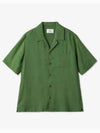 Camp Collar Short Sleeve Shirt Green - AMI - BALAAN 2