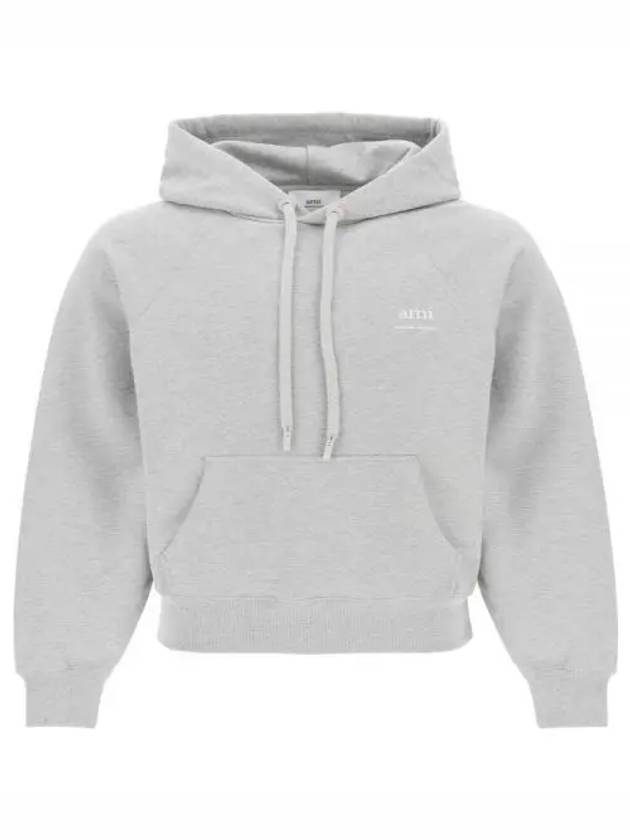 Alexandre Mattiussi Logo Print Hoodie Grey - AMI - BALAAN 2