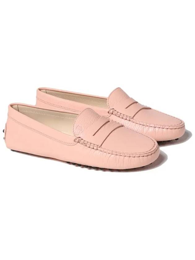 Gomini Leather Driving Shoes Coral Pink - TOD'S - BALAAN.