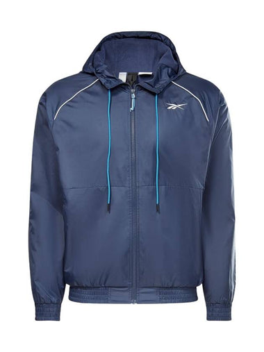 OW Fleece Lined Zip-Up Hoodie Navy - REEBOK - BALAAN 1