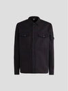 Military Twill Emerald Pocket Long Sleeve Shirt Black - CP COMPANY - BALAAN 2