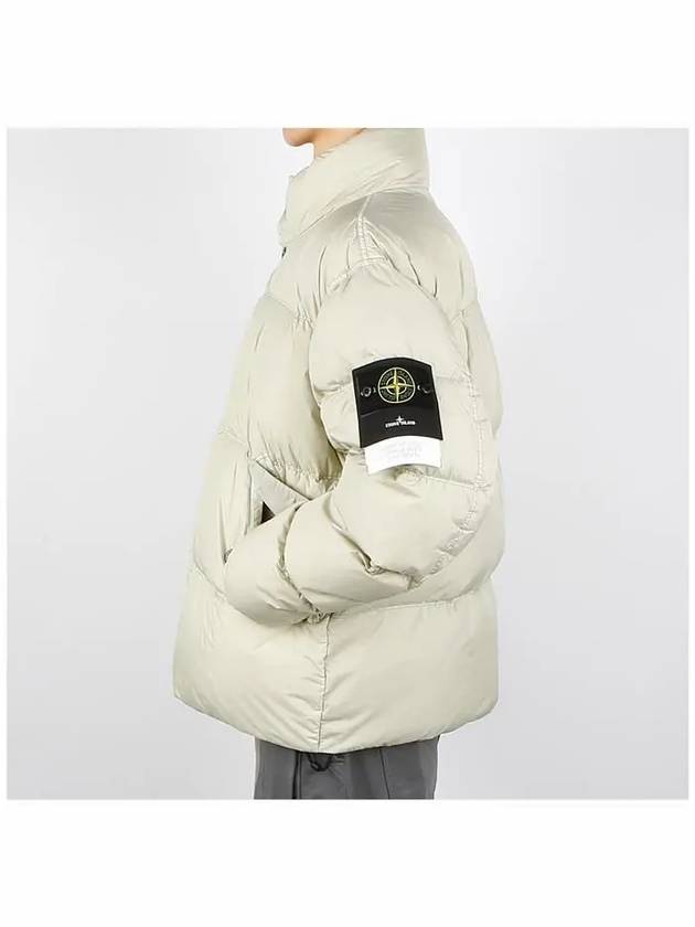 Garment Dyed Crinkle Reps R NY Down Padding Beige - STONE ISLAND - BALAAN 4