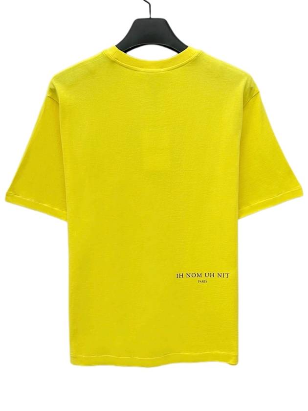 Chicago Graphic Printed Crew Neck Short Sleeve T-Shirt Yellow - IH NOM UH NIT - BALAAN 3