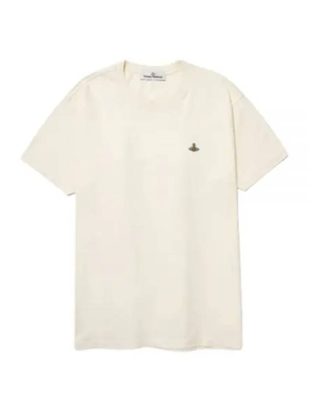 ORB Logo Cotton Short Sleeve T-Shirt Beige - VIVIENNE WESTWOOD - BALAAN 2