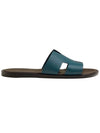 Izmir Sandals Slippers Blue Canar Maron Ebene - HERMES - BALAAN.